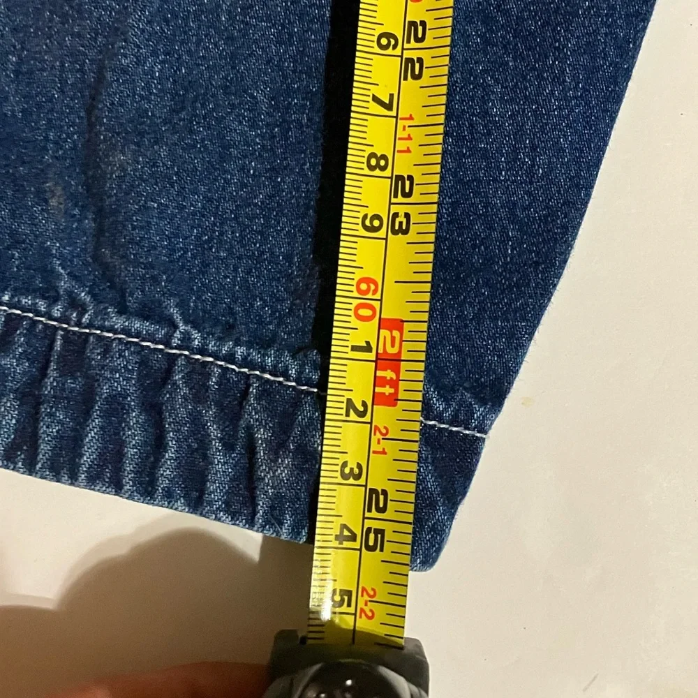Vintage Baby Gap Blue Jean Overalls Snap Inseam Size 18/24 month